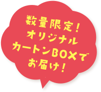 数量限定！オリジナルカートンBOXでお届け！