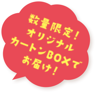 数量限定！オリジナルカートンBOXでお届け！