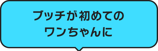 ブッチが初めてのワンちゃんに